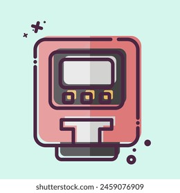 Icon Parking Meter. related to Smart City symbol. MBE style. simple design illustration