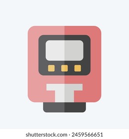 Icon Parking Meter. related to Smart City symbol. flat style. simple design illustration