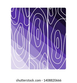 Icon Of Parquet Plank Pattern. Flat Color Ladder Design. Vector Illustration.