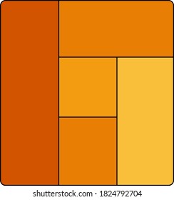 Icon Of Parquet Plank Pattern. Outline With Color Fill Design. Vector Illustration.