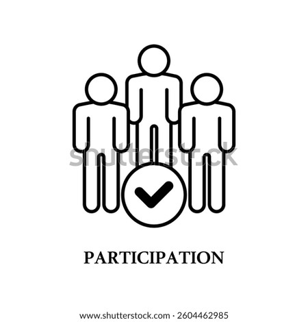 Icon a participation, isolated against a clean background.