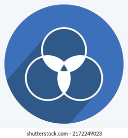 Asociación de iconos. adecuado para el símbolo comunitario. estilo de sombra larga. diseño simple editable. vector de plantilla de diseño. ilustración de símbolo simple