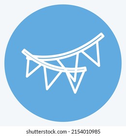 Icon Party Decoration. suitable for party symbol. blue eyes style. simple design editable. design template vector. simple symbol illustration