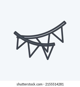 Icon Party Decoration. suitable for party symbol. line style. simple design editable. design template vector. simple symbol illustration