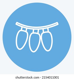Icon Party Lights. suitable for party symbol. blue eyes style. simple design editable. design template vector. simple symbol illustration