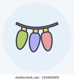 Icon Party Lights. suitable for party symbol. color mate style. simple design editable. design template vector. simple symbol illustration