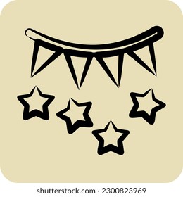Icon Party. suitable for Summer symbol. hand drawn style. simple design editable. design template vector. simple illustration