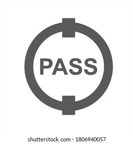 Icon pass vector illustration on white background 