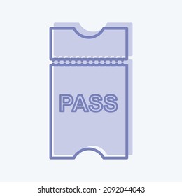 Icon Passes - Two Tone Style - Simple illustration,Editable stroke,Design template vector, Good for prints, posters, advertisements, announcements, info graphics, etc.