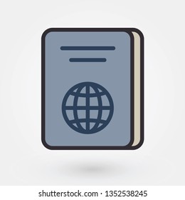 Icon of Passport For Mobile, Software, Web, App, UX, UI - Vector