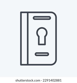 Icon Passport. related to Eid Al Adha symbol. Line Style. simple design editable. simple illustration
