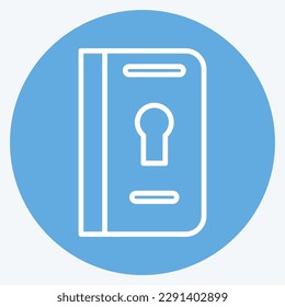 Icon Passport. in Zusammenhang mit Eid Al Adha Symbol. Blauer Augenstil. einfaches Design bearbeitbar. einfache Abbildung