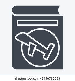 Icon Passport. related to Hotel Service symbol. glyph style. simple design illustration
