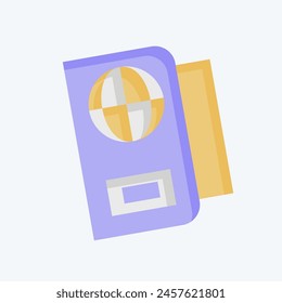 Icon Passport. related to Security symbol. flat style. simple design illustration
