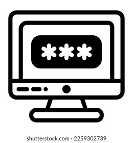 Icon password Illustration can be used for web app info graphic etc