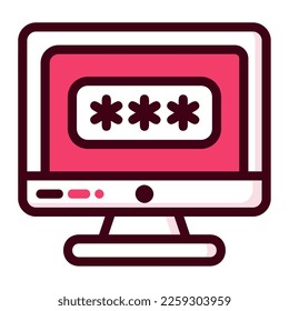 Contraseña de icono La ilustración puede utilizarse para la información de la aplicación web, etc