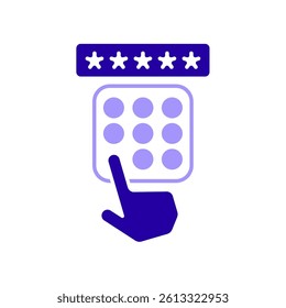 Icon a password, isolated against a clean background.