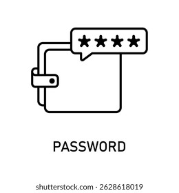 Symbol ein Passwort, einzeln auf sauberem Hintergrund.
