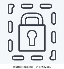 Icon Password. related to Security symbol. line style. simple design illustration