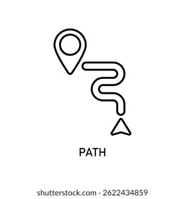 Icon a path, isolated against a clean background.