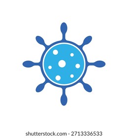 Icono de un patógeno, aislado contra un fondo limpio.