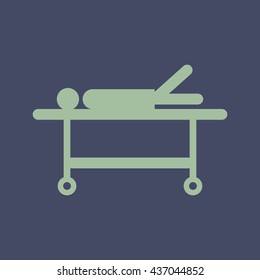 Icon of Patient On Stretcher. Eps-10.