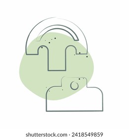 Icon Pattern. related to Shoemaker symbol. Color Spot Style. simple design editable. simple illustration