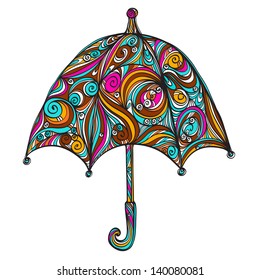 Icon pattern umbrella - vector