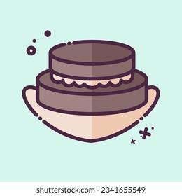 Icon Patty. related to Argentina symbol. MBE style. simple design editable. simple illustration