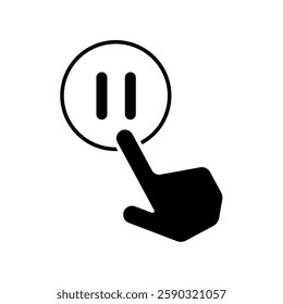 Icon a pause, isolated against a clean background.