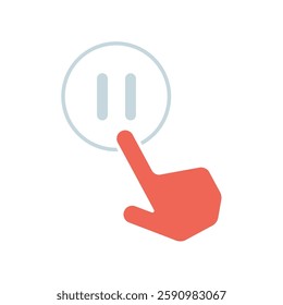 Icon a pause, isolated against a clean background.