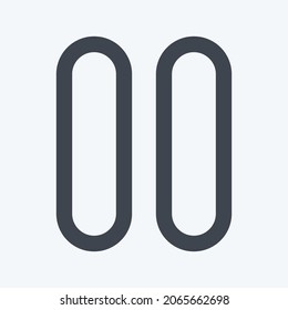 Pausa de iconos - Estilo de línea - Ilustración simple, trazo editable, vector de plantilla de diseño, Buena para impresiones, carteles, anuncios, anuncios, gráficos de información, etc.
