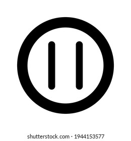 Icon Pause With Style Glyph 
