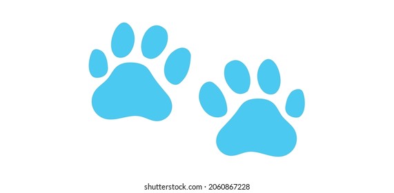 Icon of Paw print. Animal track simbol
