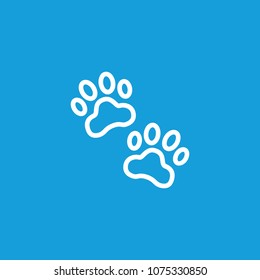 Icon of paw prints. Pet, dog, mammal, Animal concept. Can be used for topics like zoo, hunting, veterinarian