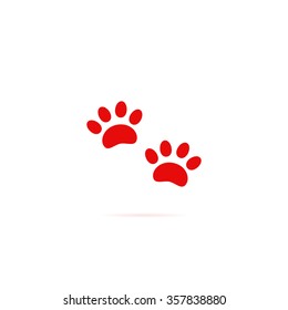 Icon paw tracks.