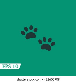 Icon paw tracks.