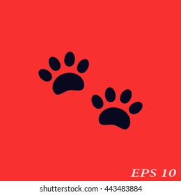 Icon paw tracks.