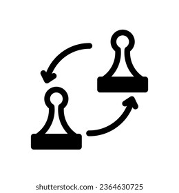 juego de ajedrez de peones de iconos, archivo editable
