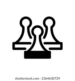 icon pawn chess game, editable file