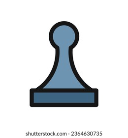 icon pawn chess game, editable file