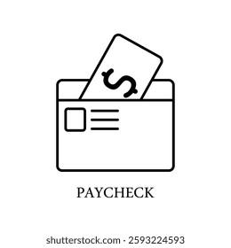 Icon a paycheck, isolated against a clean background.
