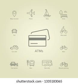 Icon of payment by plastic cards.