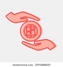 Icon payment. Economy elements. Icon in two tone style.