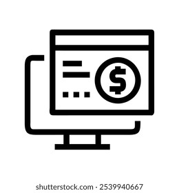 Icono de una pasarela de pago, que representa el comercio electrónico y las transacciones en línea.