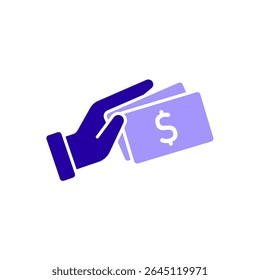 Icono de un pago, aislado contra un fondo limpio.
