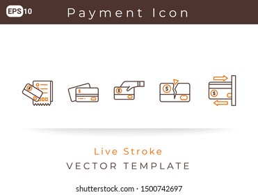 Icon Payment Method For Website, Infographic Element. Vector Illustration