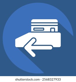 Icon Payment. related to Credit Card symbol. long shadow style. simple illustration