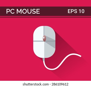 Icon PC mouse. Computer peripherals. Flat design.