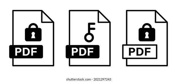 The icon of the pdf document that has security measures.